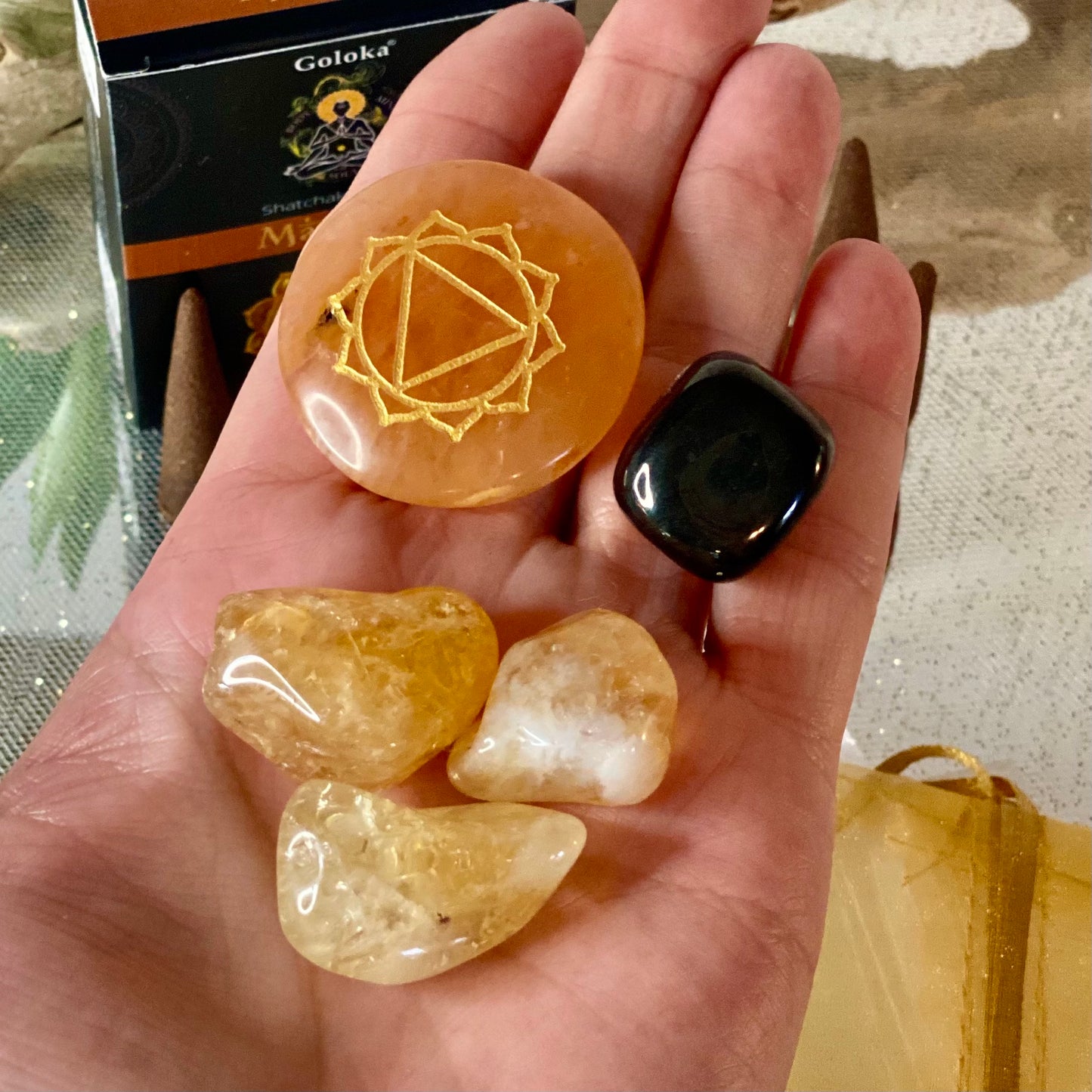 SELF-EMPOWERMENT Crystal & Incense Gift Set: Strengthen Your Intuition!