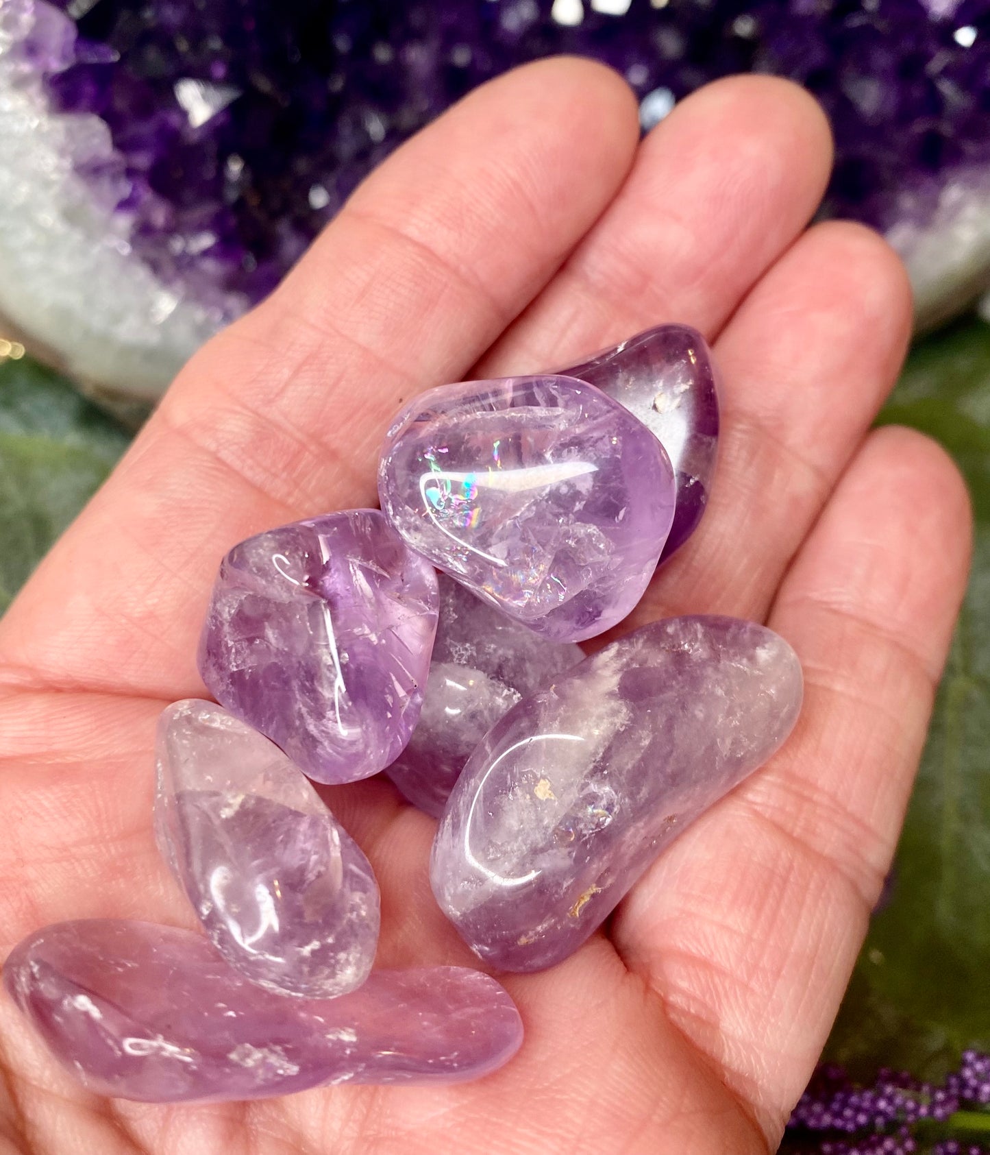 Amethyst tumbled small stones