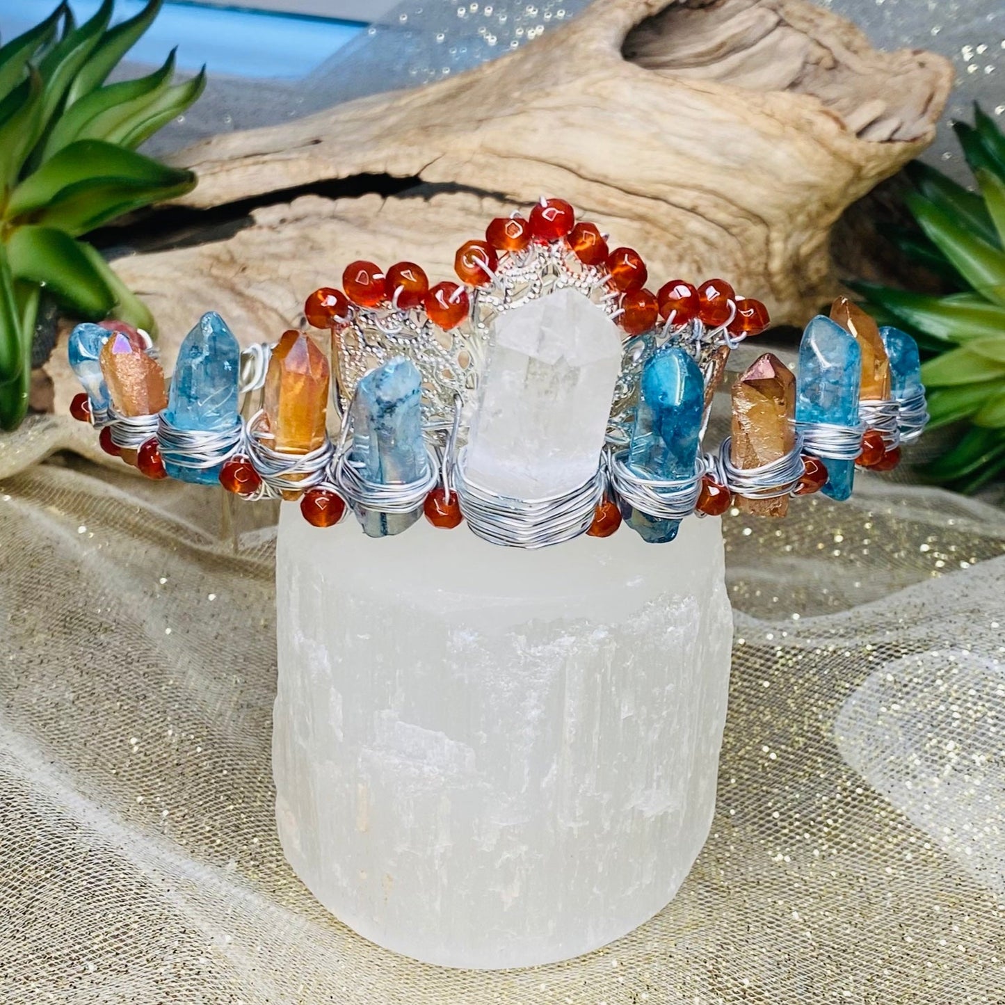 Fire & Ice Queen Crown-crystalsbytheseallc