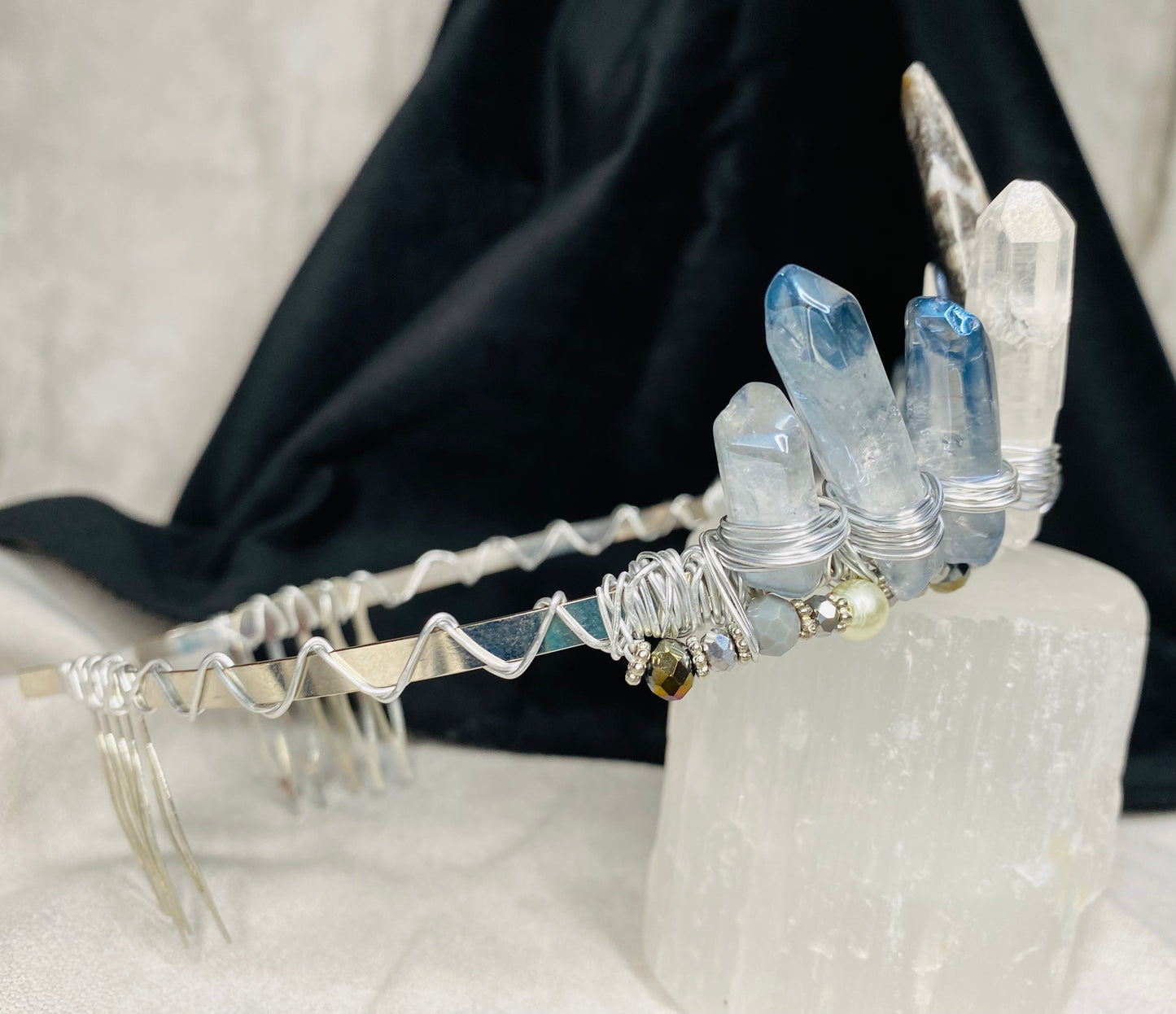 Fossil & Quartz Queen Crown