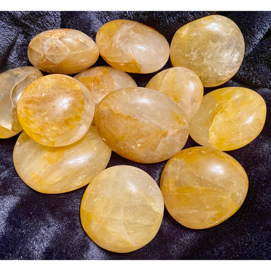 Golden Healer Palm stones for emotional healing in meditation