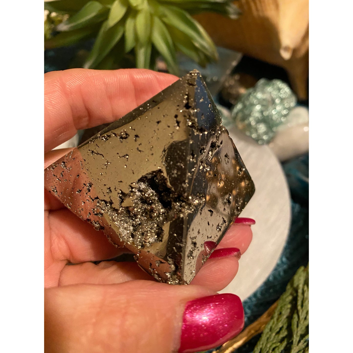 Pyrite Pyramids for channeling prosperity & good fortune