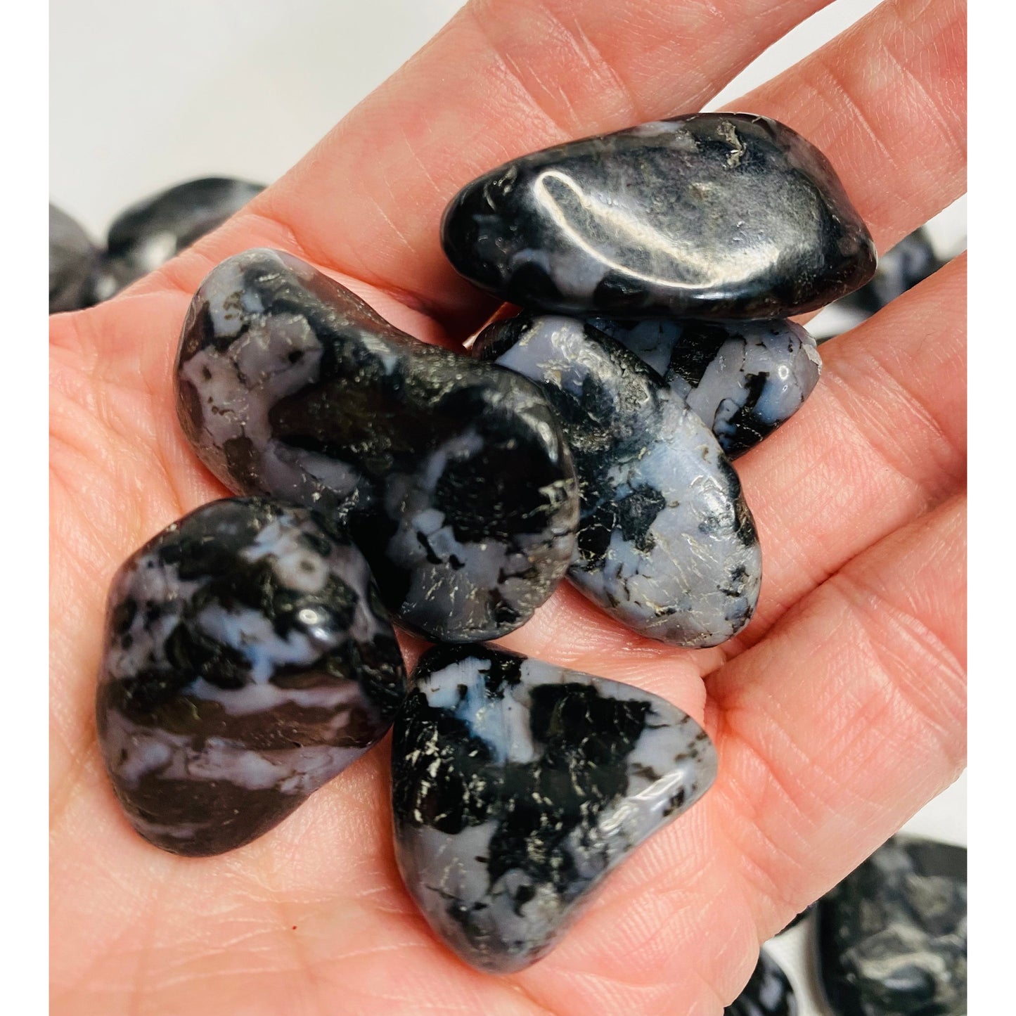 Indigo Gabbro tumbled stones for expanding your knowledge