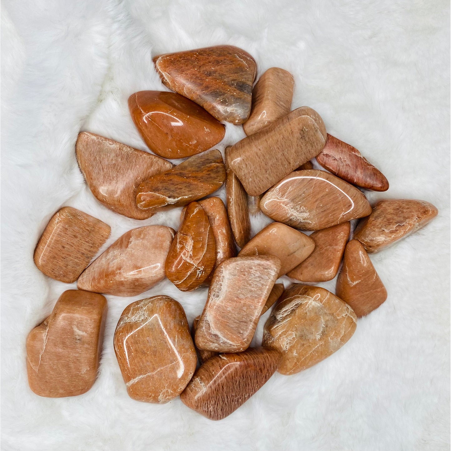 Peach Moonstone Tumbled Crystals: Embrace Tranquility & Reigniting your Passion!