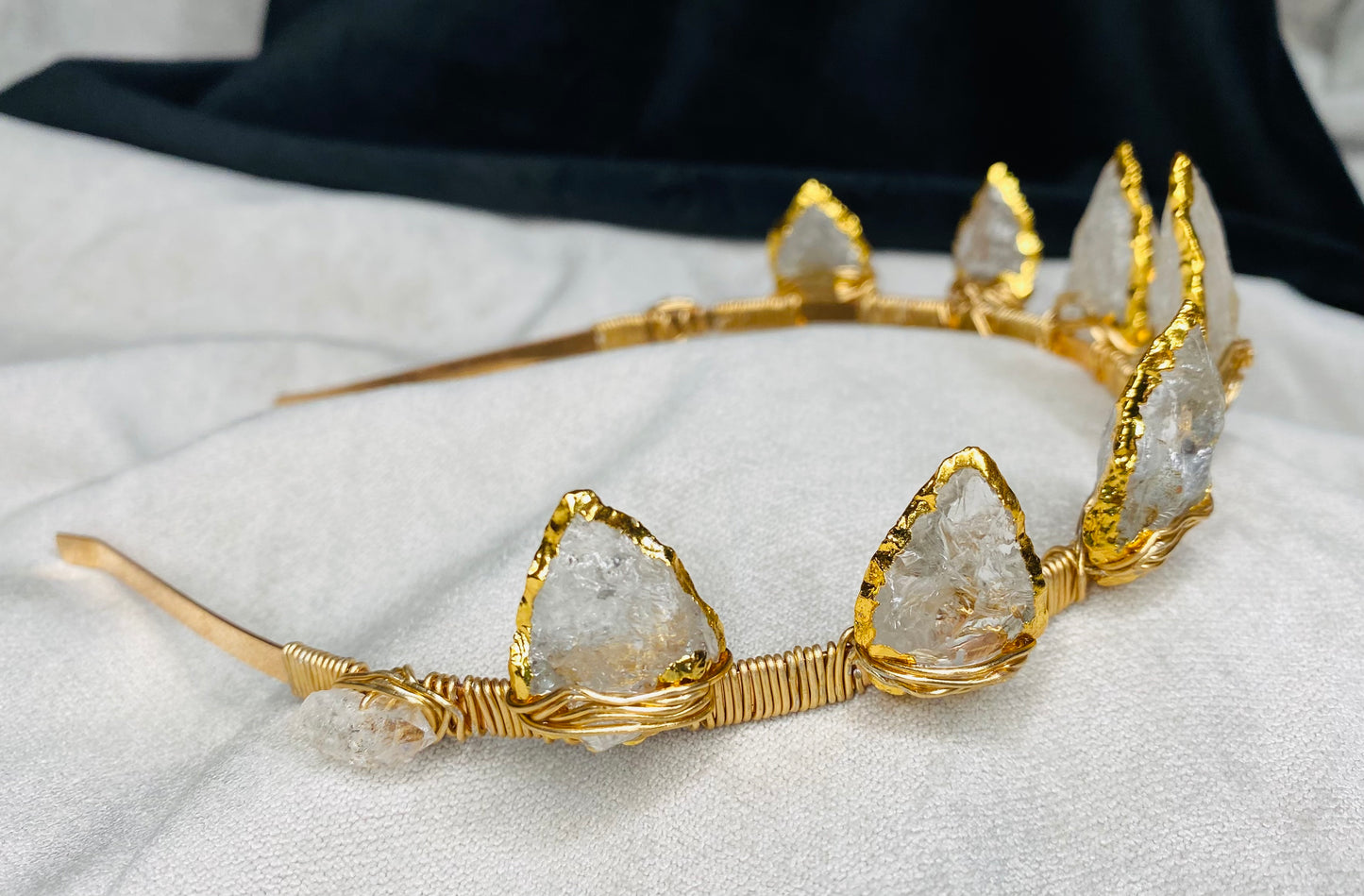 Quartz Arrowhead & Herkimer Diamond Queen Crown