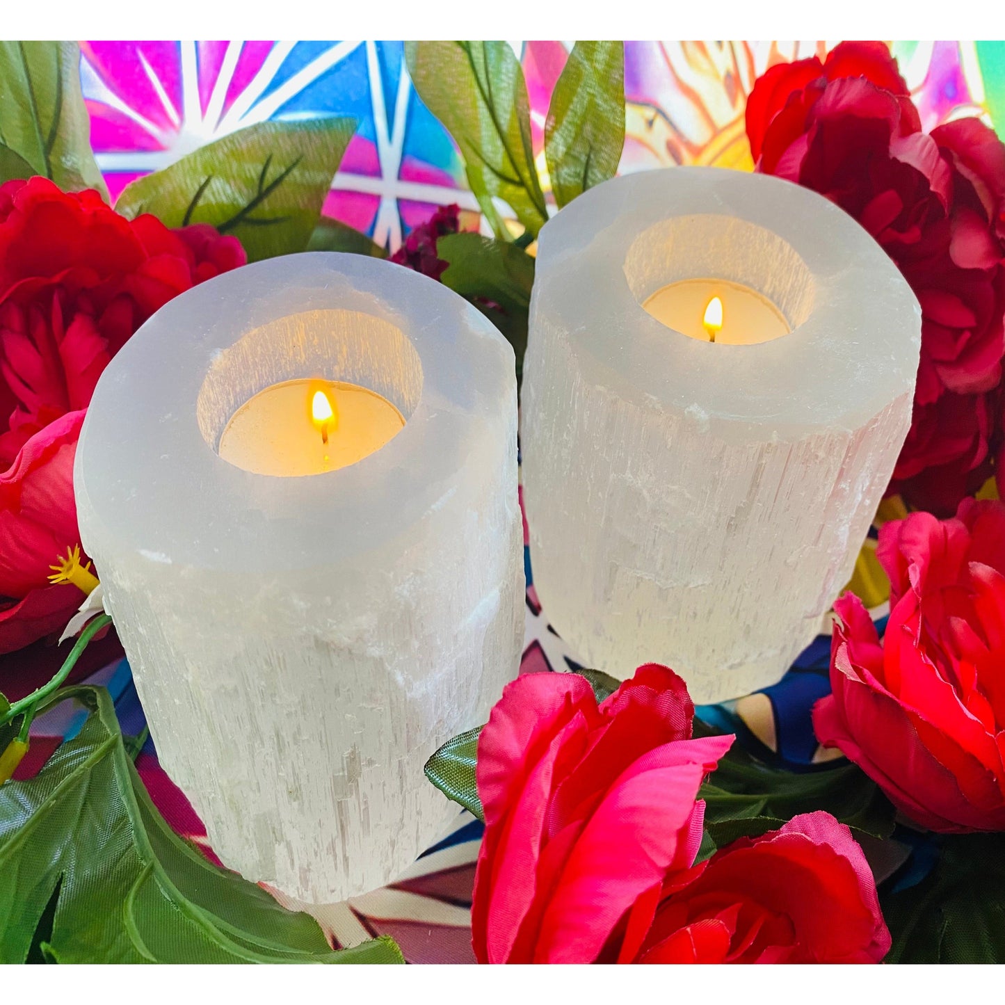 Illuminating Tranquility: Enhance Your Space with Selenite Tea Candle Holders for Clarity and Calmness