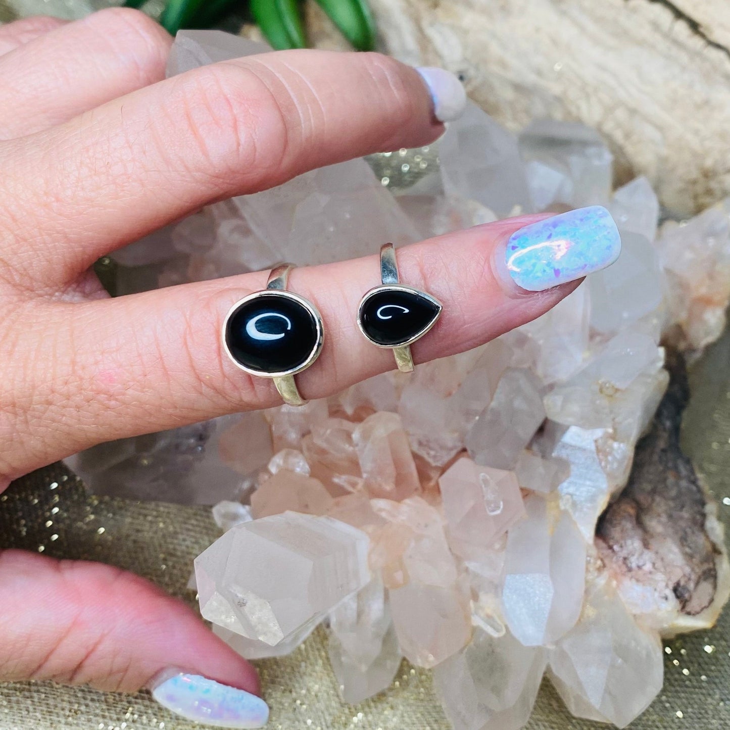 SimpleBlkOnyxringsonhand-crystalsbytheseallc