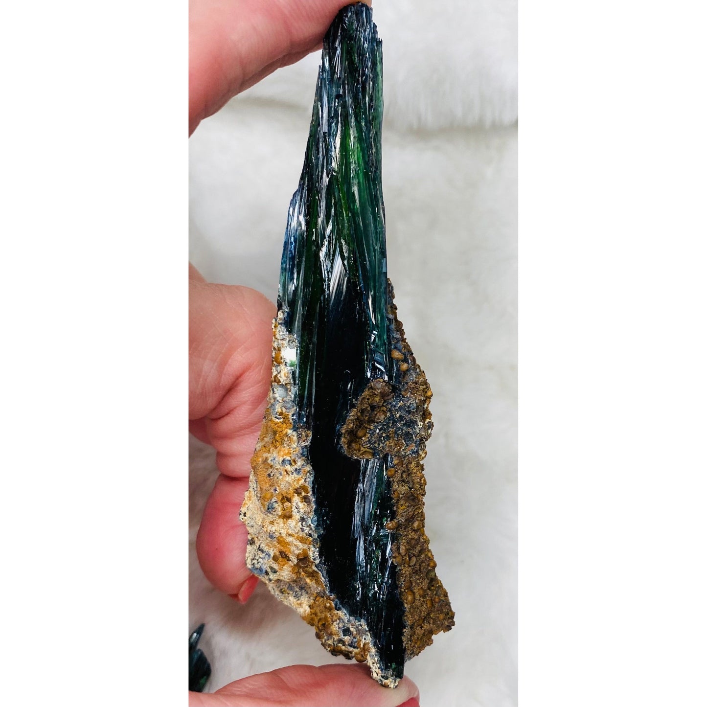 Vivianite raw blades