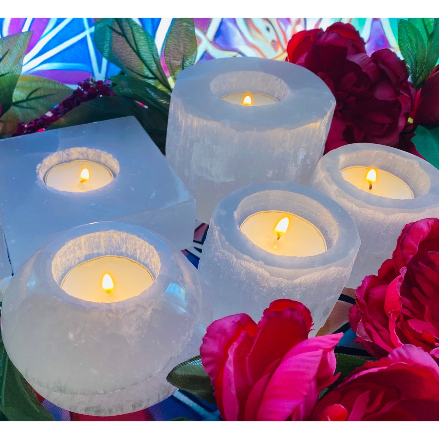Illuminating Tranquility: Enhance Your Space with Selenite Tea Candle Holders for Clarity and Calmness