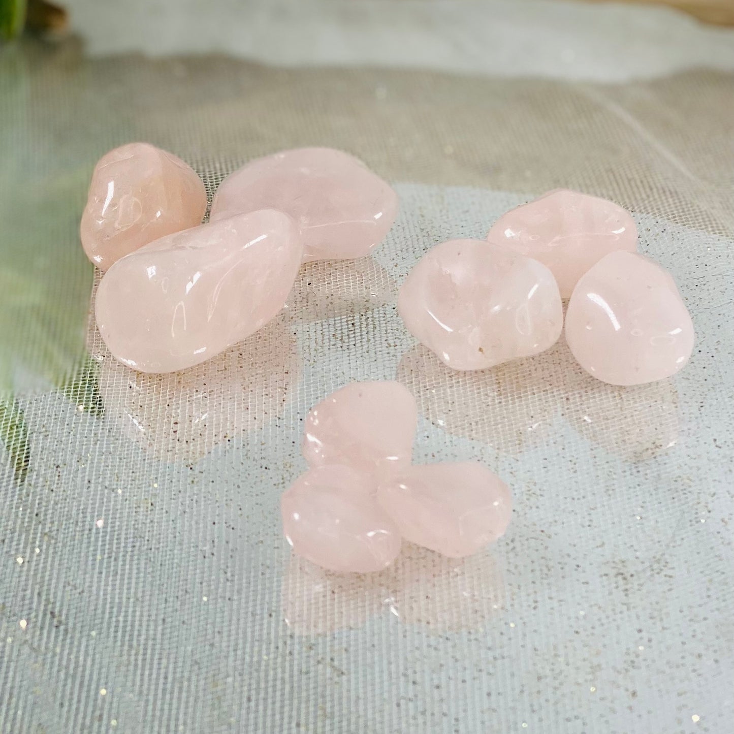 Rose Quartz Tumbled Stones - Healing Crystals for Love and Harmony