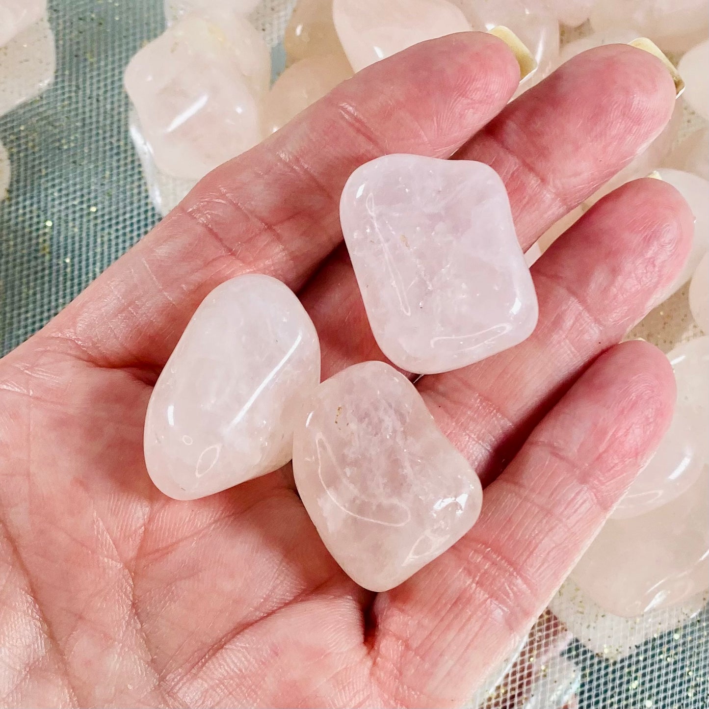 Rose Quartz Tumbled Stones - Healing Crystals for Love and Harmony