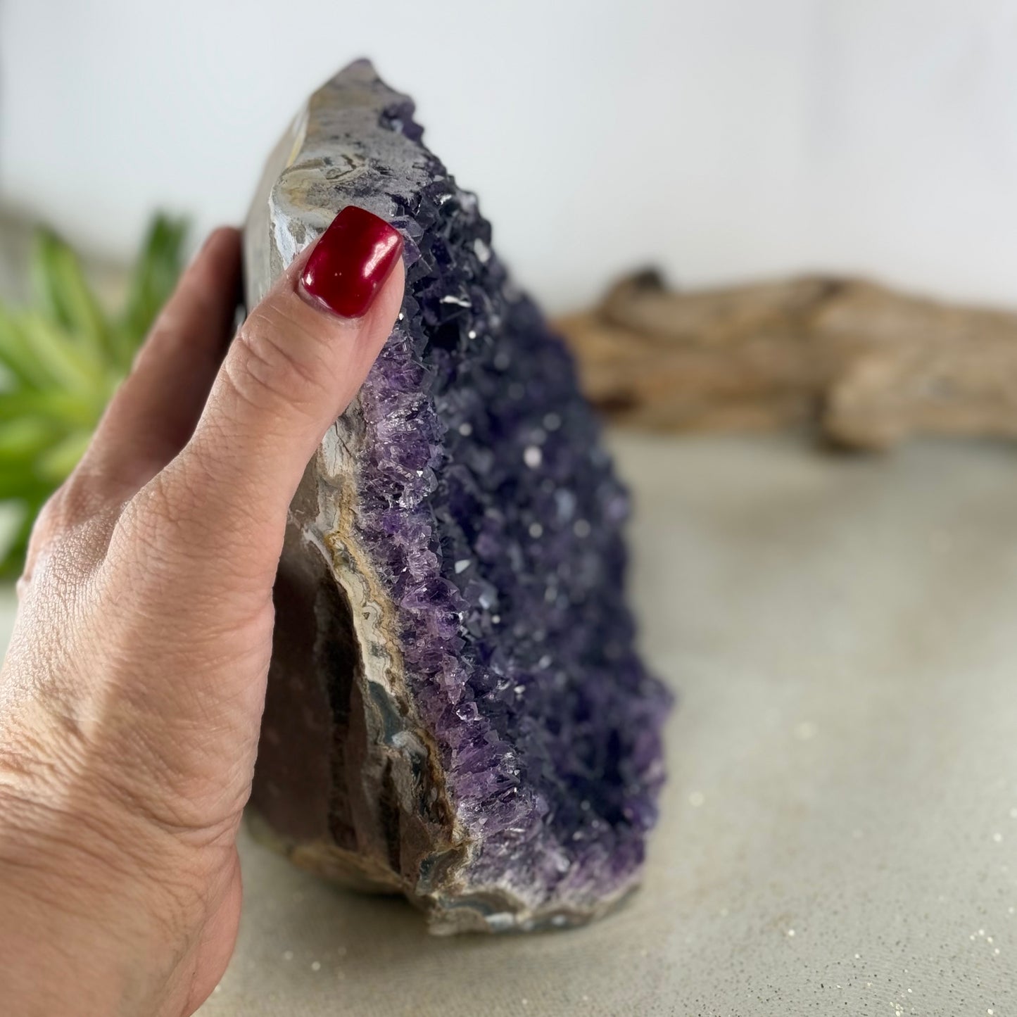 Large Raw Amethyst Crystal - 6 lb Natural Healing Stone for Spiritual Energy & Home Decor