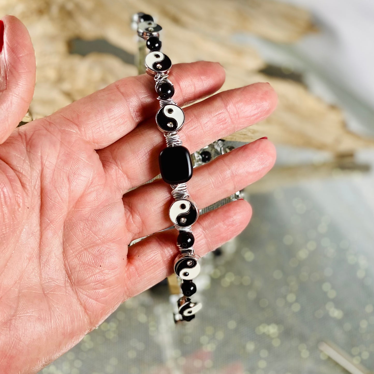 Serenity Peace Headband with Black Obsidian for Grounding!