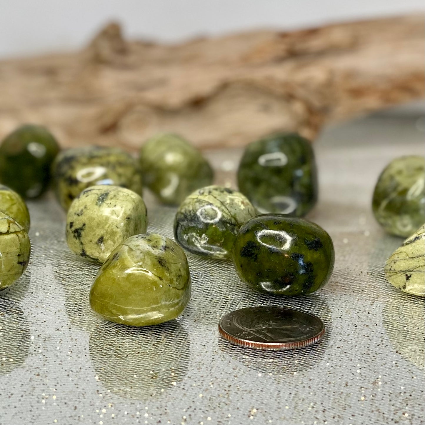 Peruvian Serpentine Tumbled Stones Grounding You in Wisdom & Strength