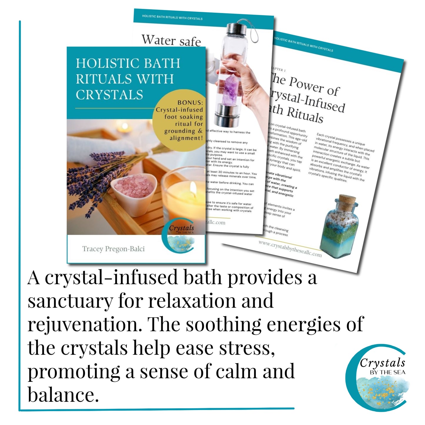 Crystal-Infused Holistic Bath Rituals Paperback Book by Tracey Pregon-Balci