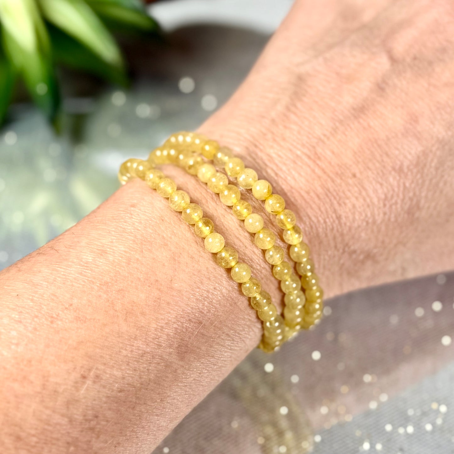 Mini Boho Golden Rutilated Quartz Bracelet