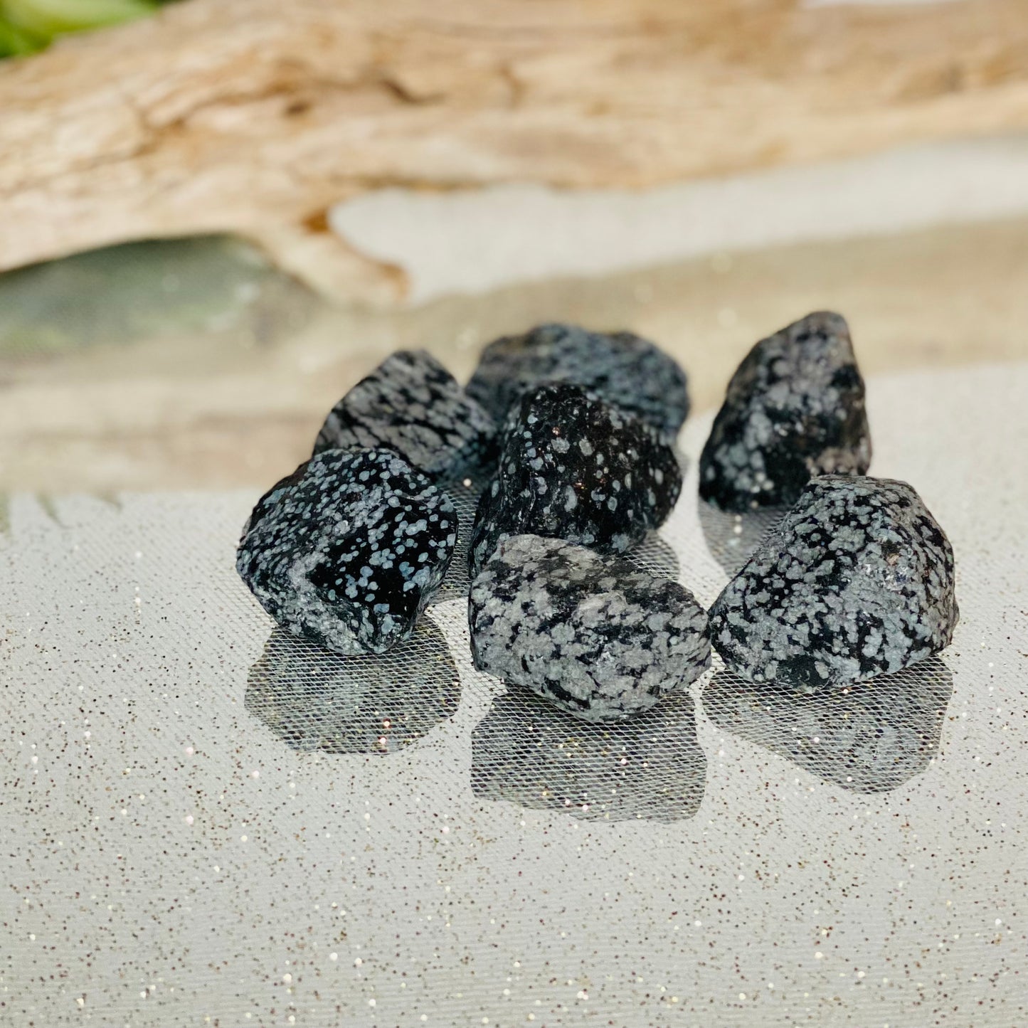 Snowflake Obsidian Raw: Grounding and Transformational Natural Gemstone