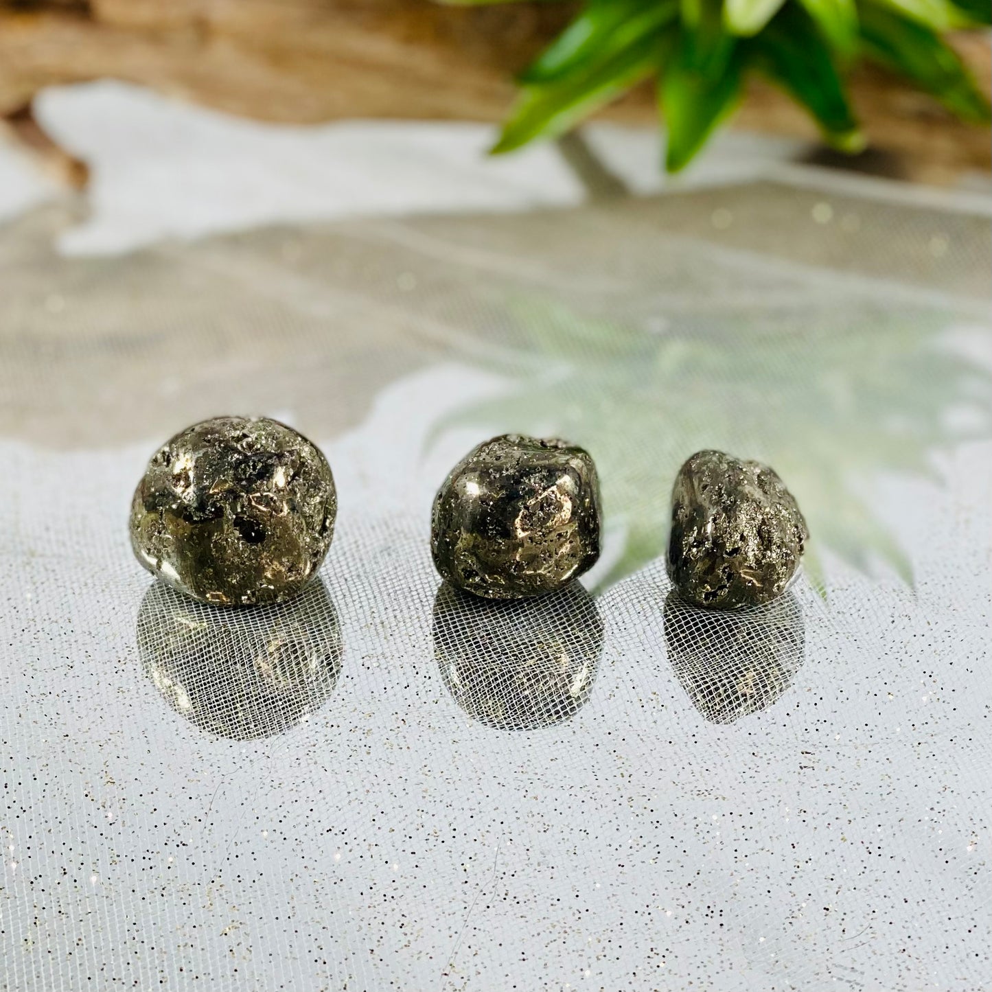 Pyrite "Fool's Gold" Tumbled Crystal for Good Luck!