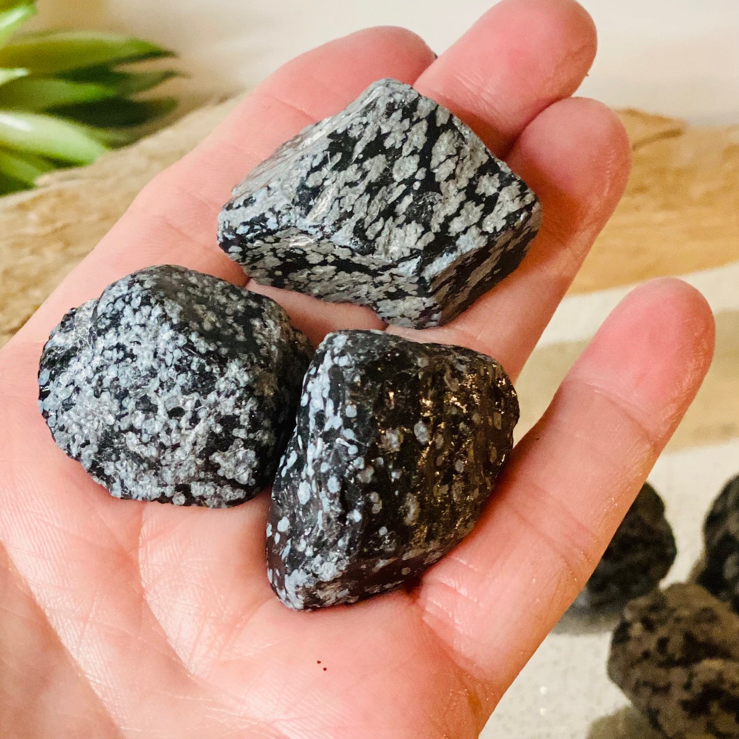 Snowflake Obsidian Raw: Grounding and Transformational Natural Gemstone