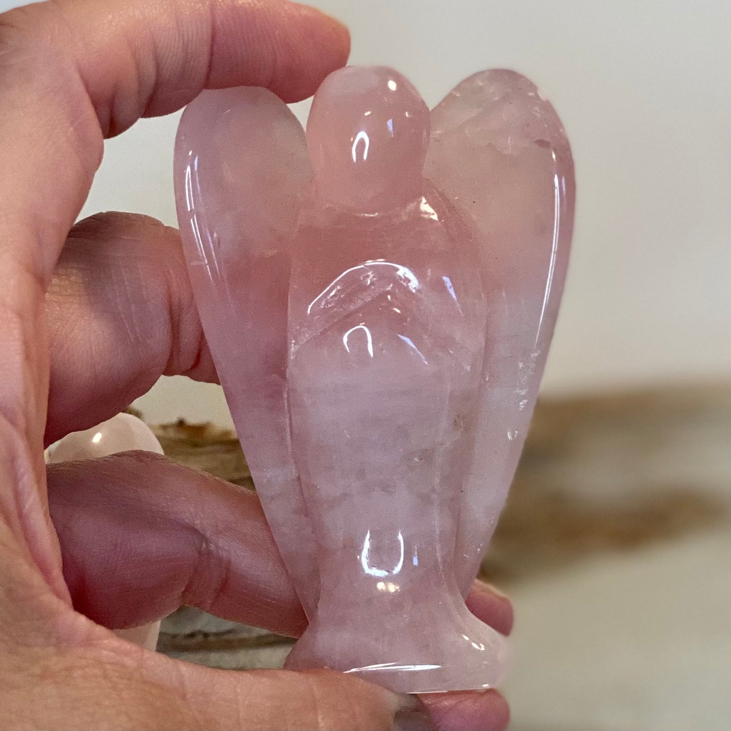 Rose Quartz Carved Angels: Radiant Guardians of Love and Healing