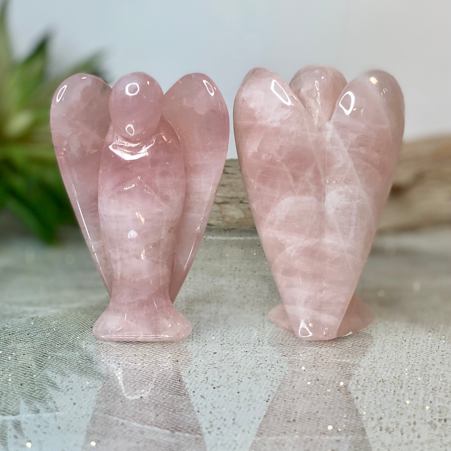 Rose Quartz Carved Angels: Radiant Guardians of Love and Healing