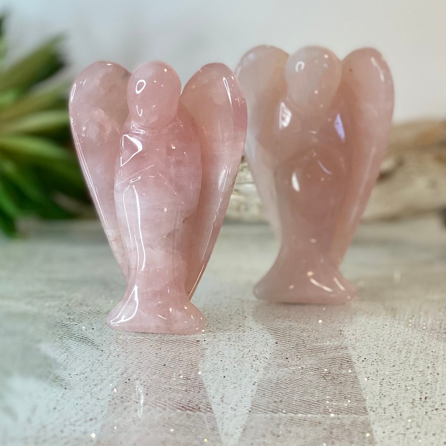 Rose Quartz Carved Angels: Radiant Guardians of Love and Healing