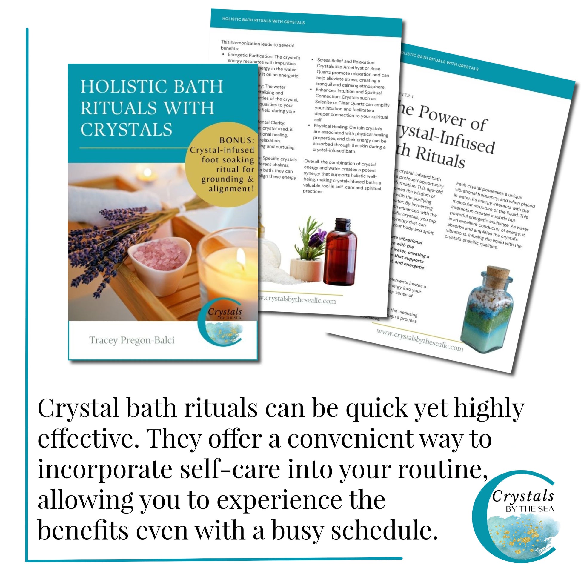 Crystal-Infused Holistic Bath Rituals Paperback Book by Tracey Pregon-Balci