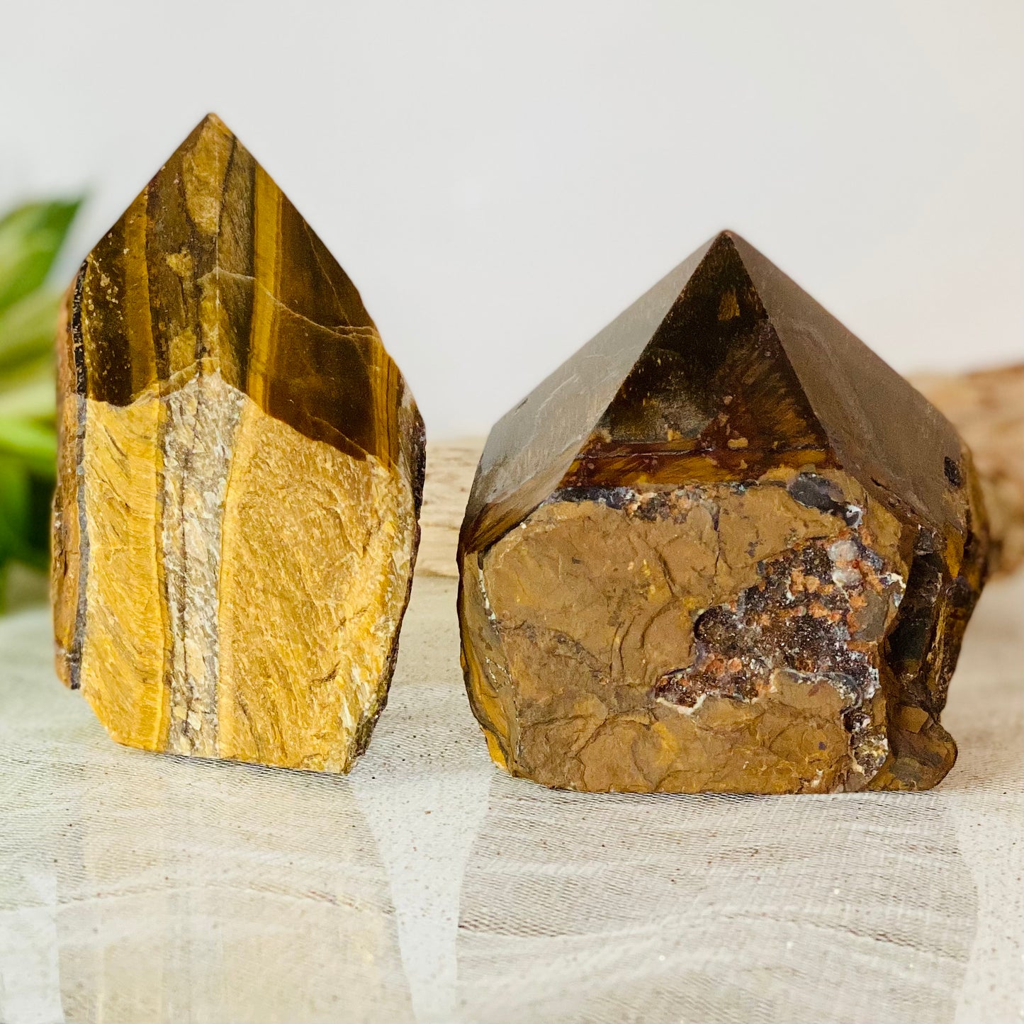 Tiger Eye Point Generators- CrystalsbytheSeaLLC