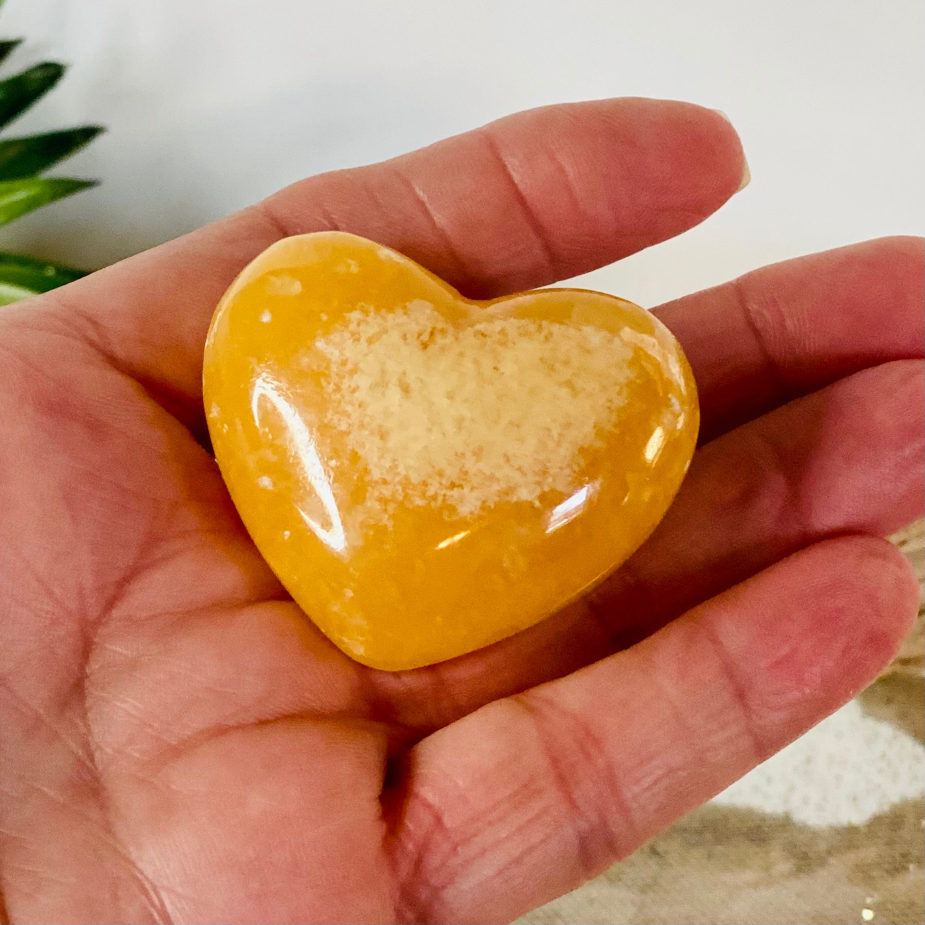 Orange Calcite Heart-CBTS