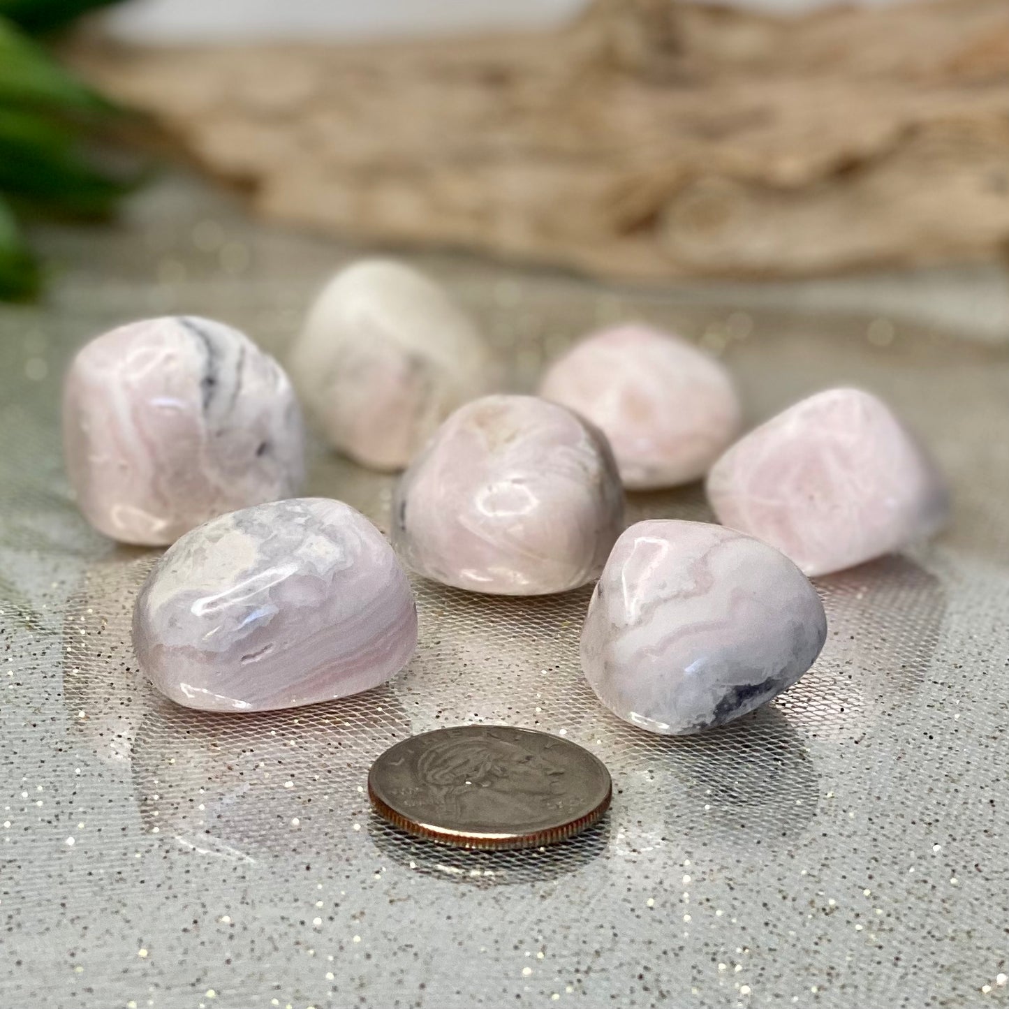 Mangano Calcite Tumbled Stone - Nurturing Pink Crystal for Heart Healing