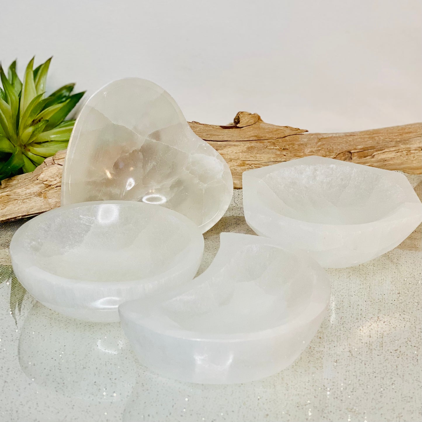 Selenite Crystal bowls- CrystalsbytheSeaLLC