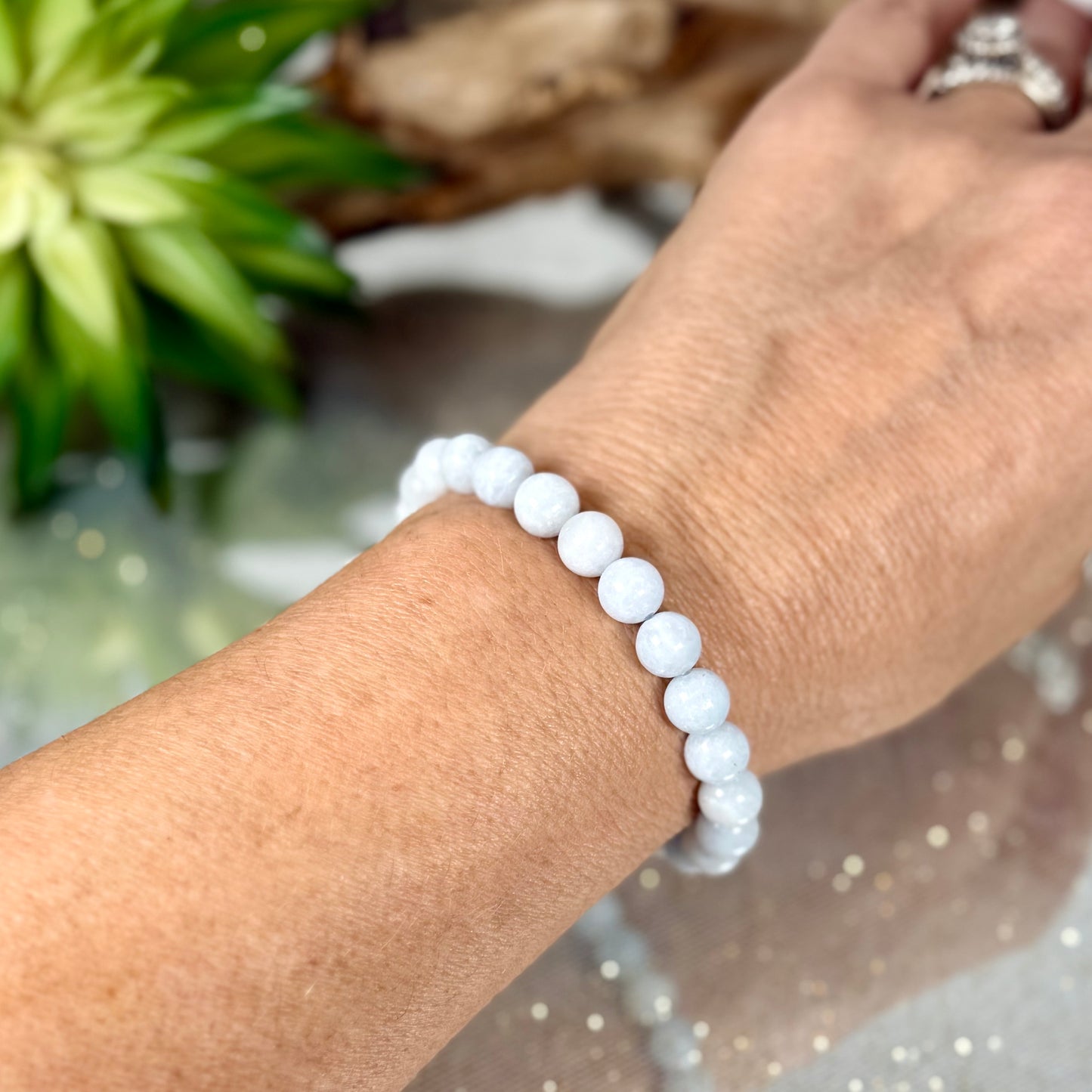 Celestial Serenity Bracelets – Celestite (6mm and 8mm)