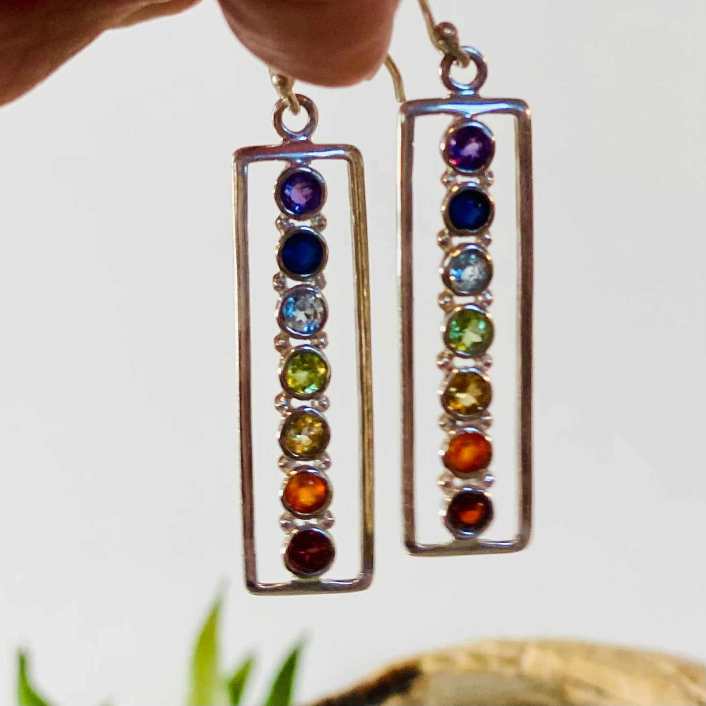 Chakra Bar Earrings in Sterling Silve-cbts