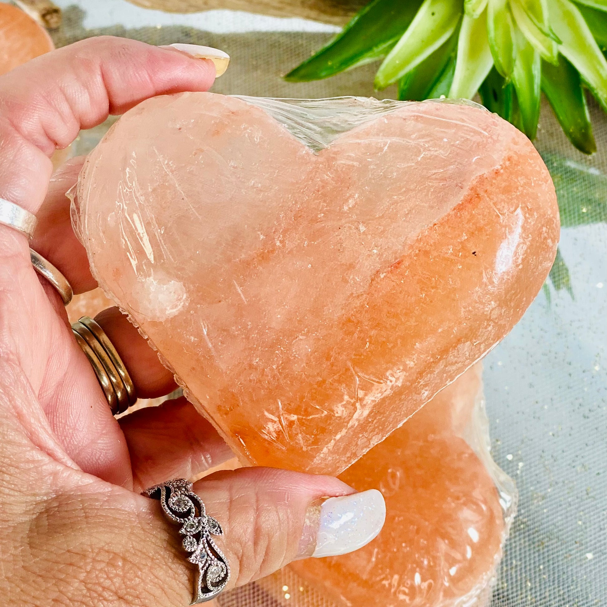 Pink Himalayan Salt Hearts-CBTS