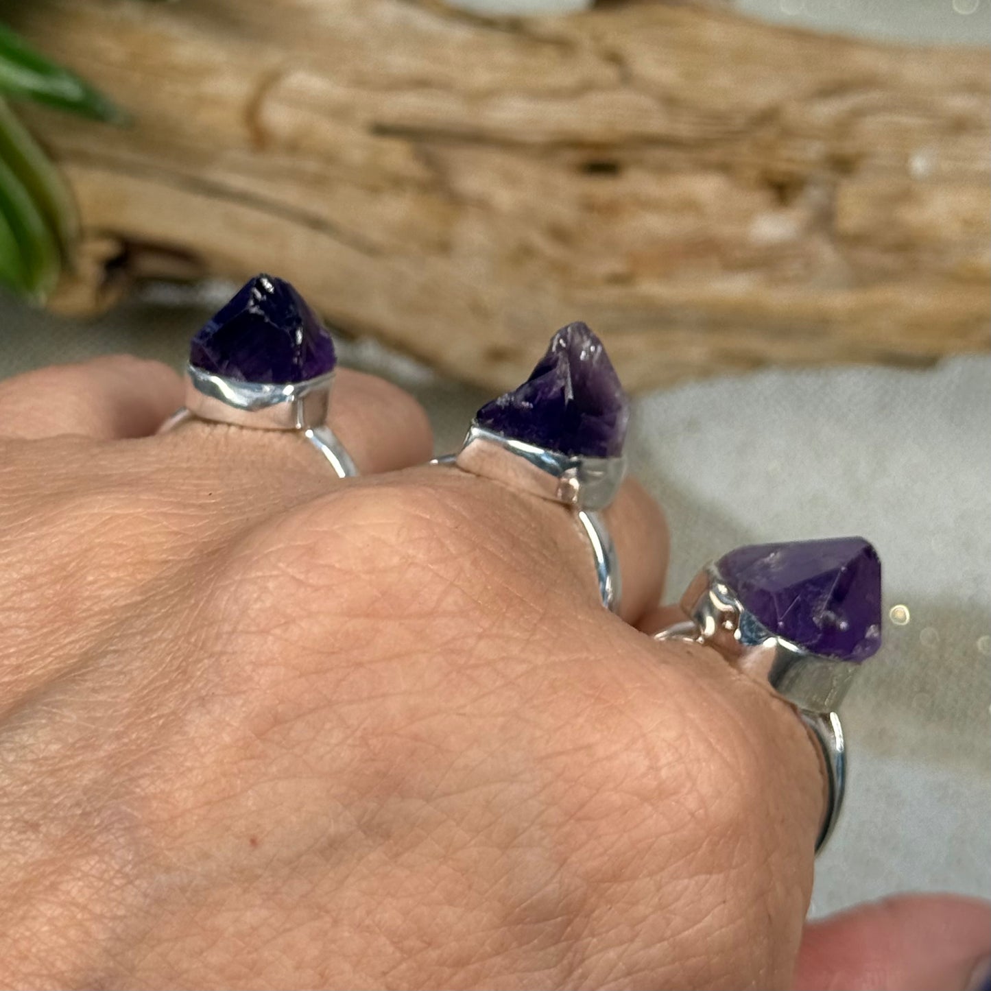 Elegant Amethyst Ring in Sterling Silver – Crystal Healing Jewelry