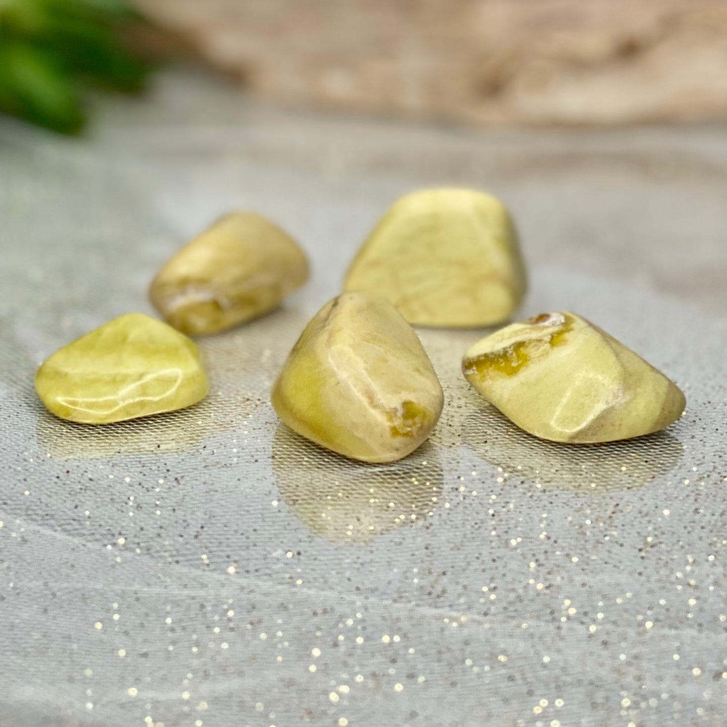 Serpentine Tumbled Crystals: Nature's Soothing Elegance for Transformation & Change!