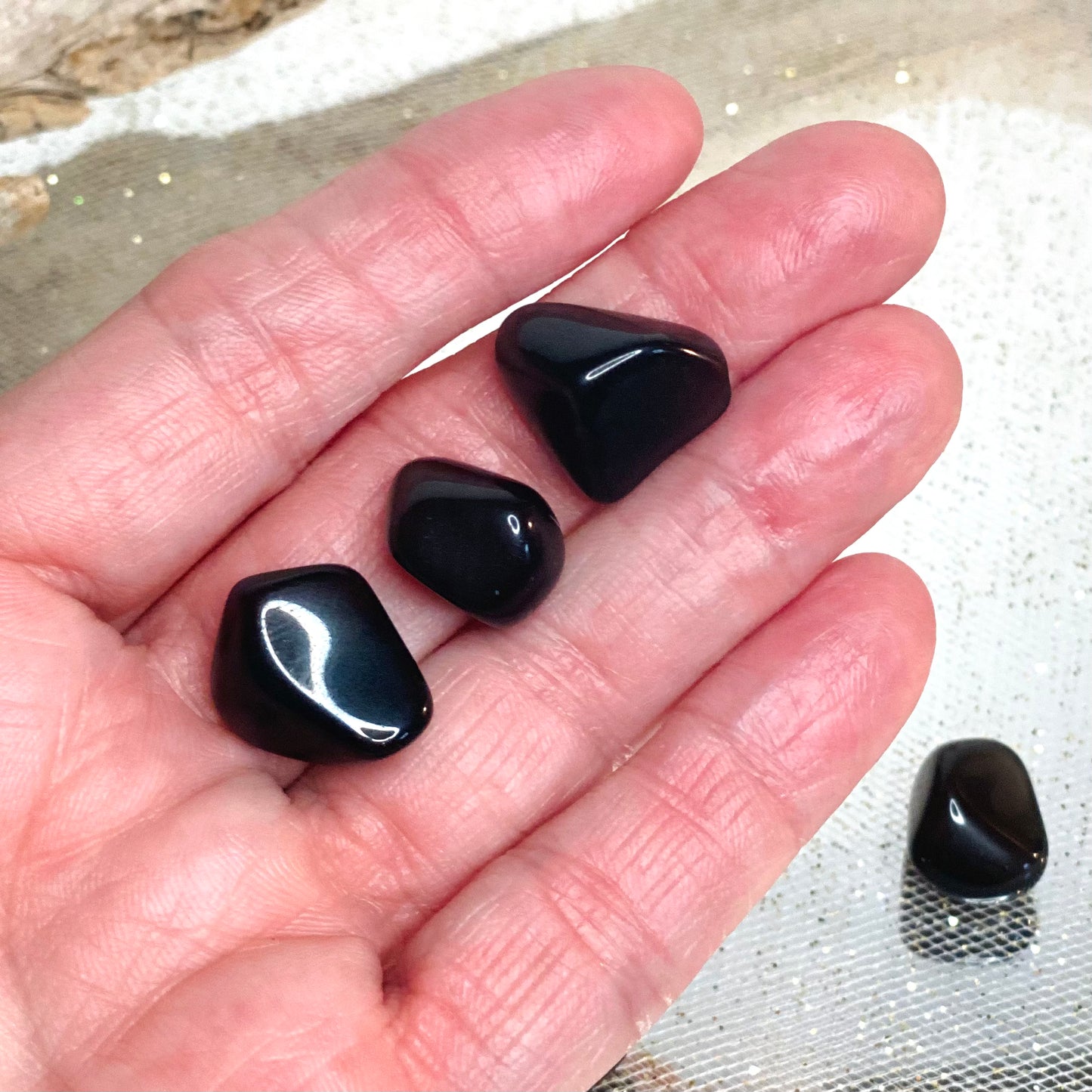 Grief Release: Apache Tears Tumbled Crystals - Stones for Emotional Healing
