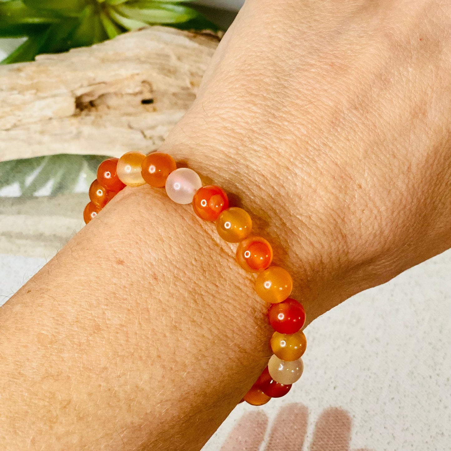 Fire Agate Crystal Stretch Bracelet - Ignite Your Inner Flame