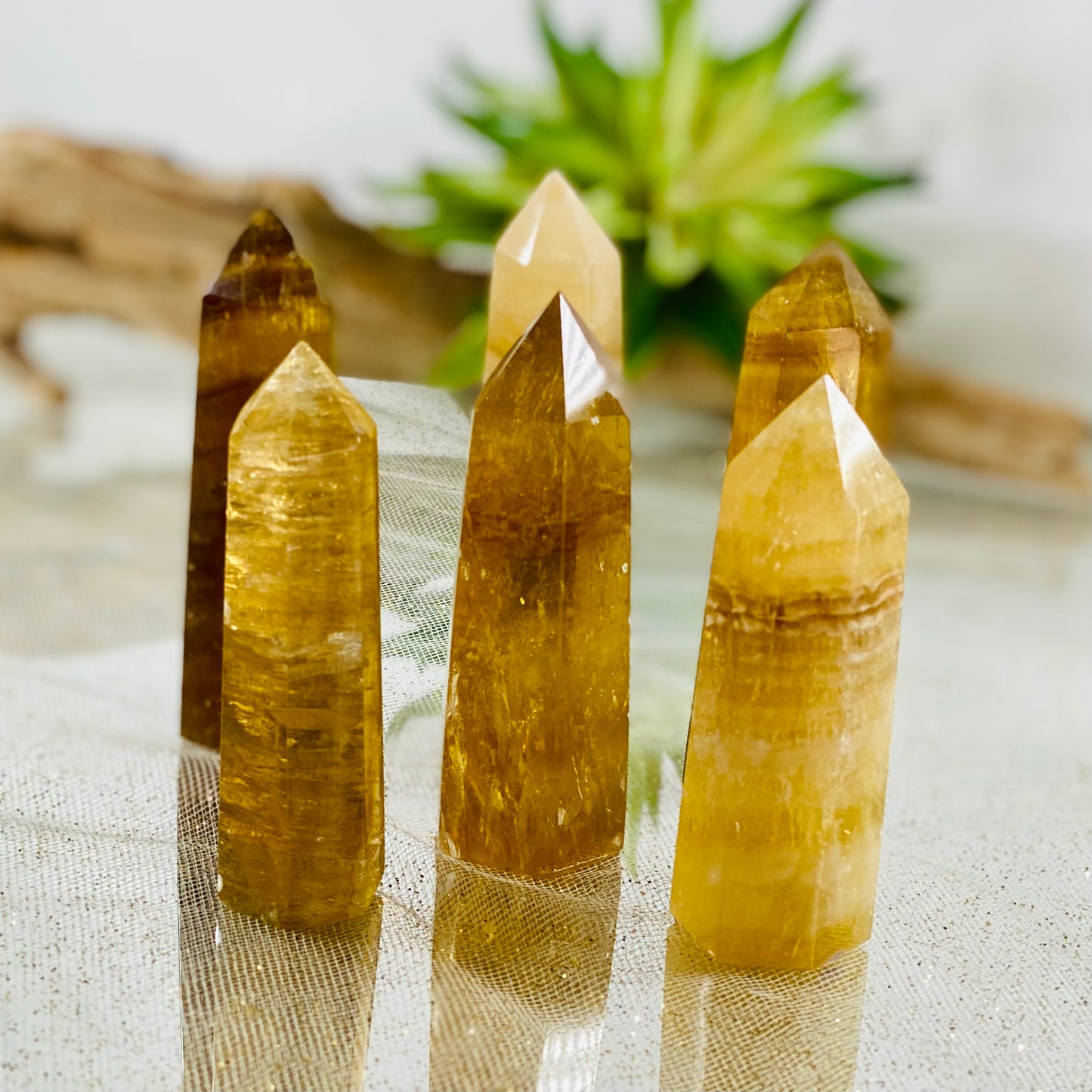 Yellow Fluorite Crystal Generator - Stone of Intellect and Creativity