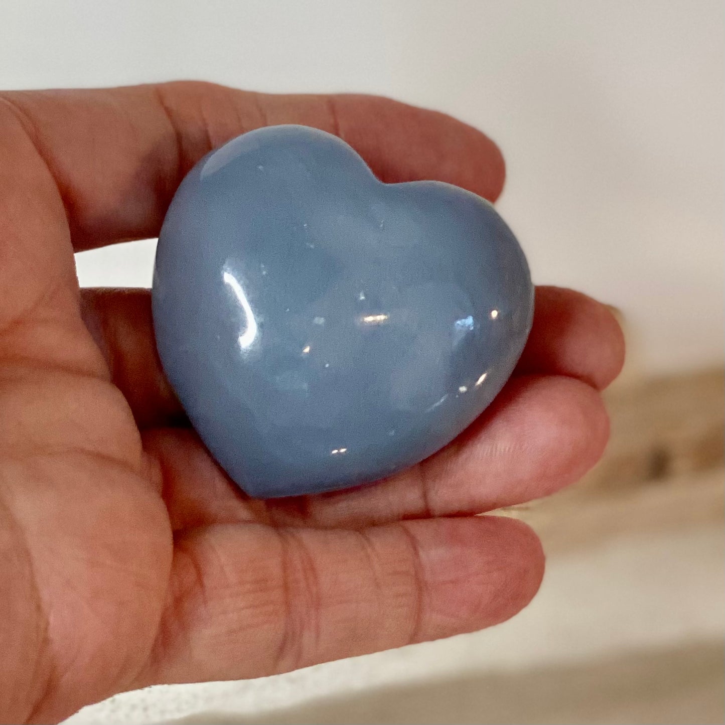 Harmony and Healing with Angelite Puffy Hearts: The Crystal of Peace and Connection