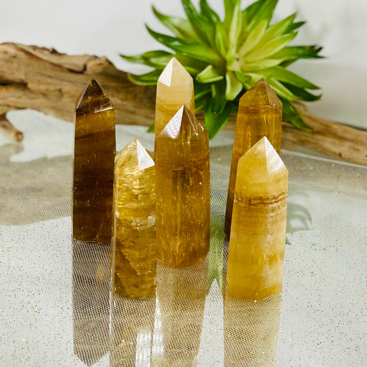 Yellow Fluorite Crystal Generator - Stone of Intellect and Creativity