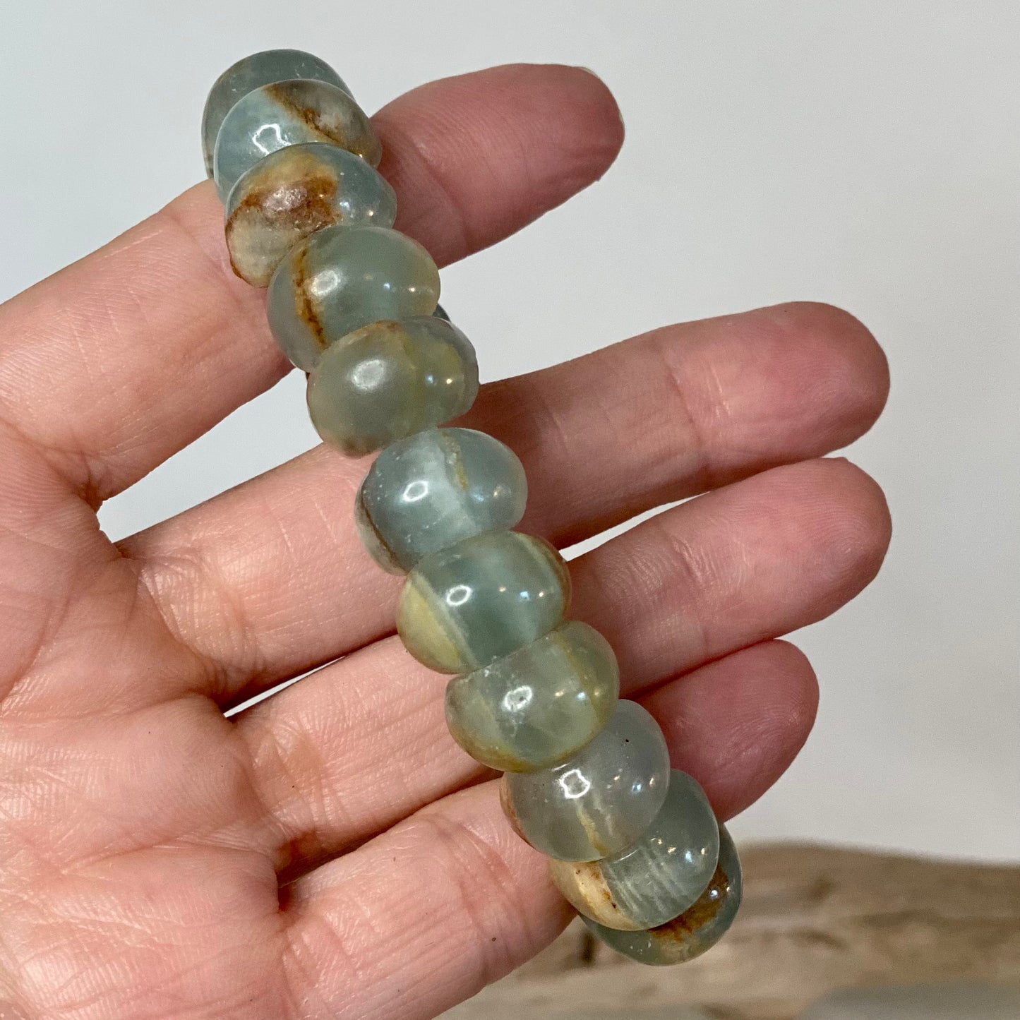 Blue Calcite Bracelet - Soothing Tranquility and Communication Crystals