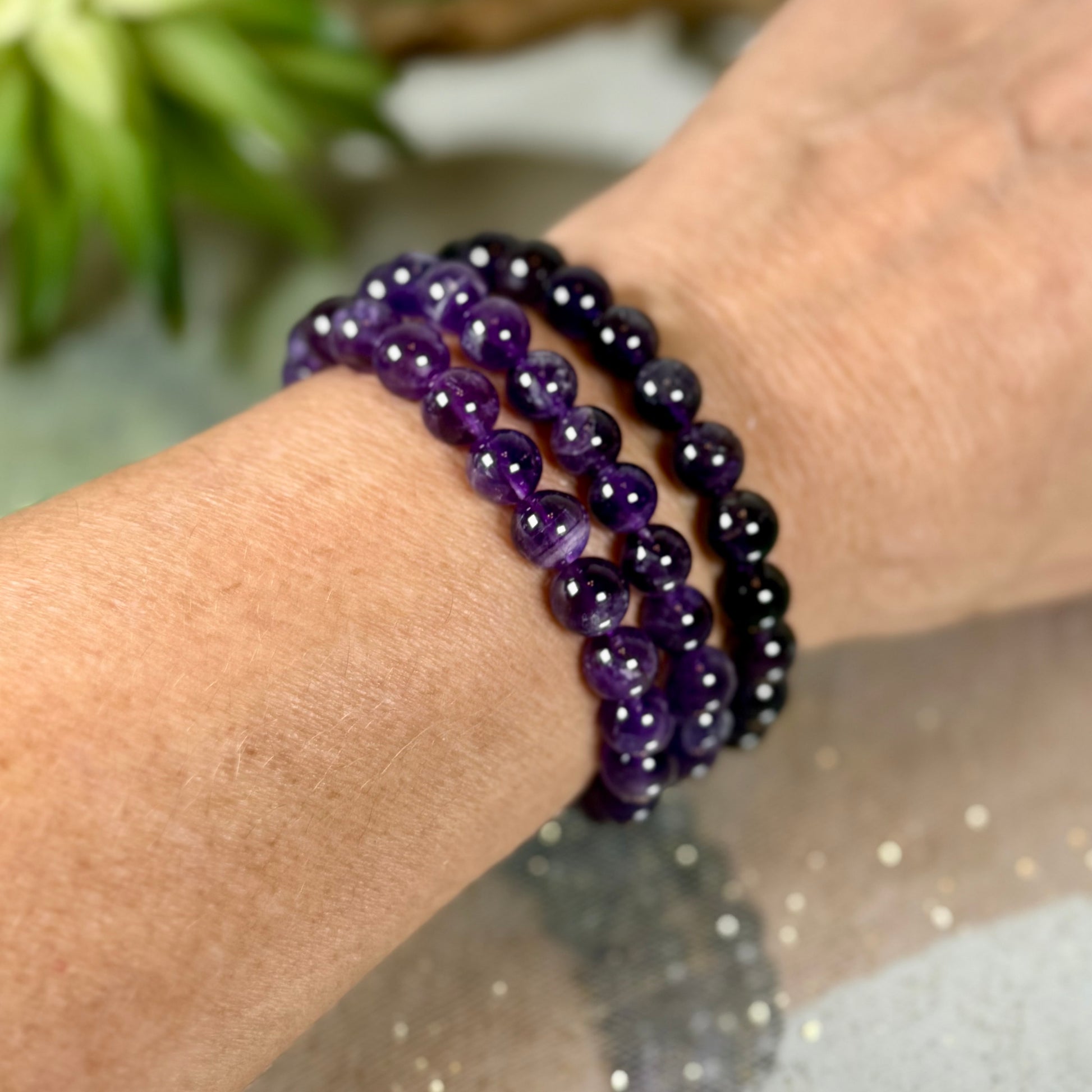 Amethyst Bracelet-3 on wrist CBTS