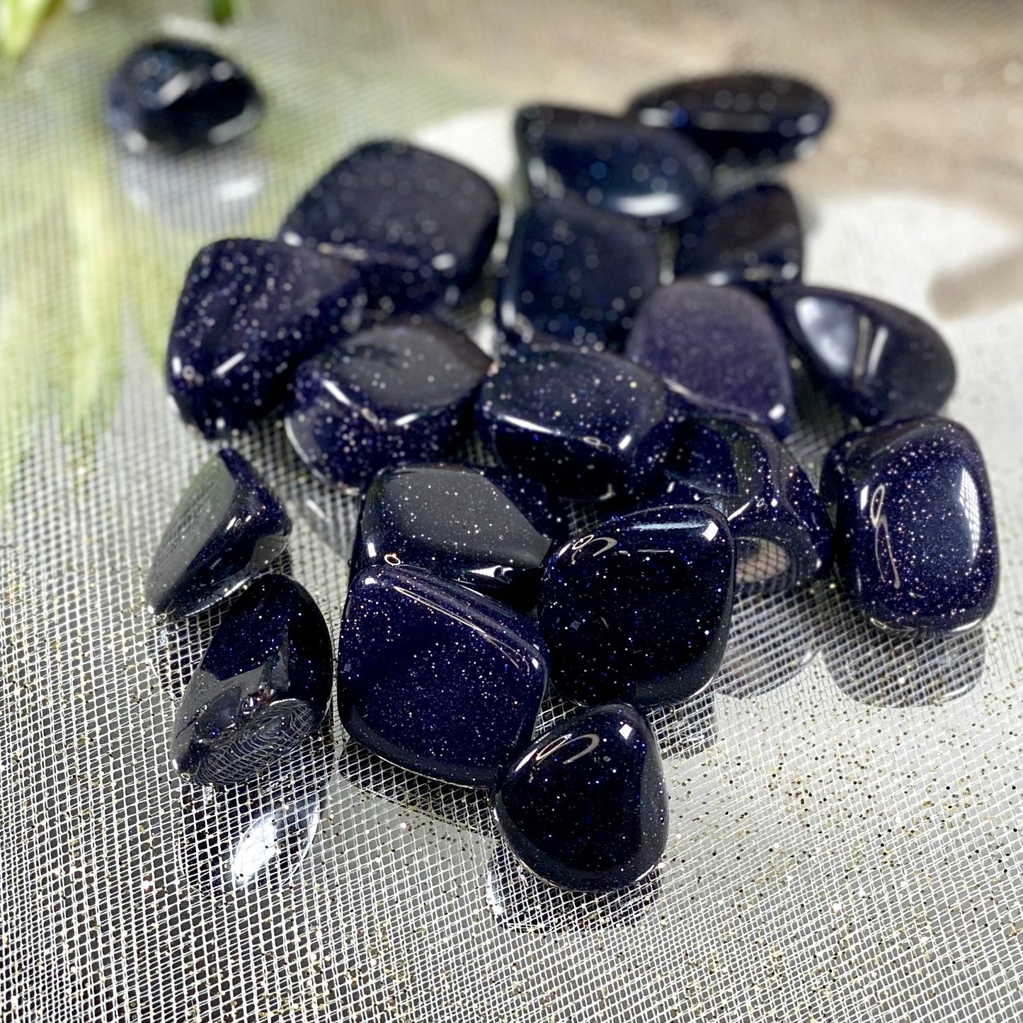 Starry Night Blue Goldstone tumbled- CBTS