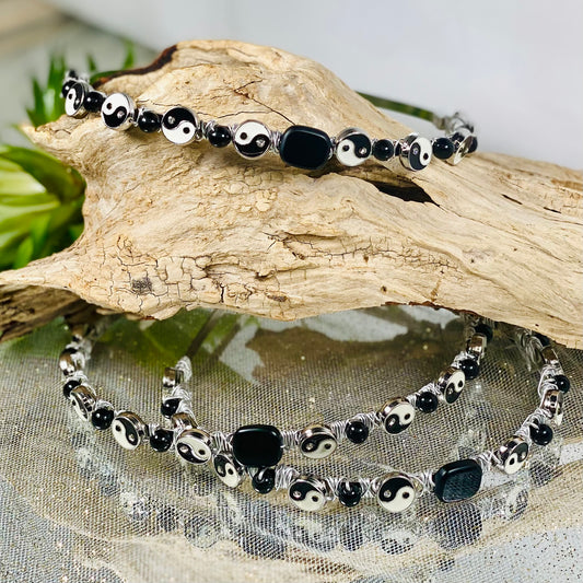 Serenity Peace Headband with Black Obsidian for Grounding!