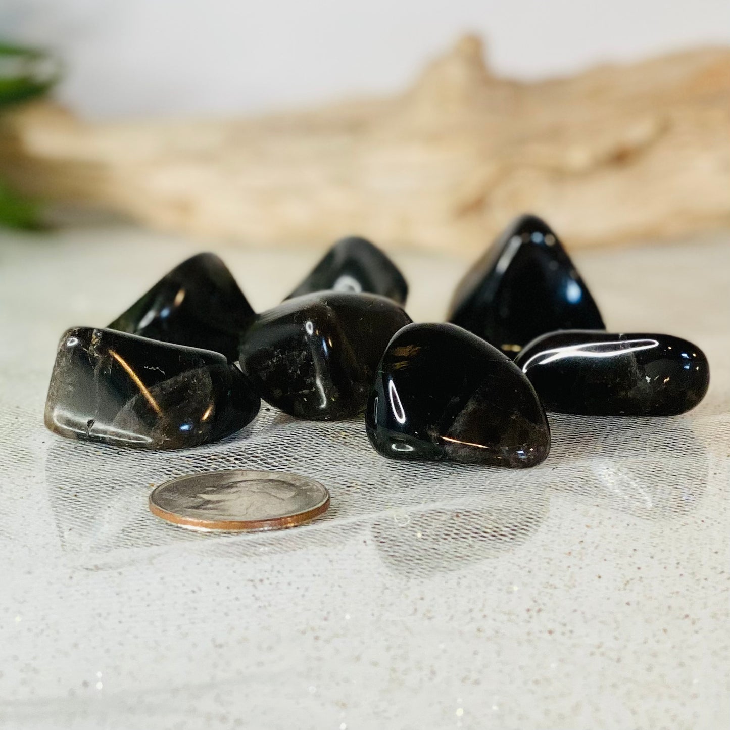 Dark Smoky Quartz tumbled-CBTS