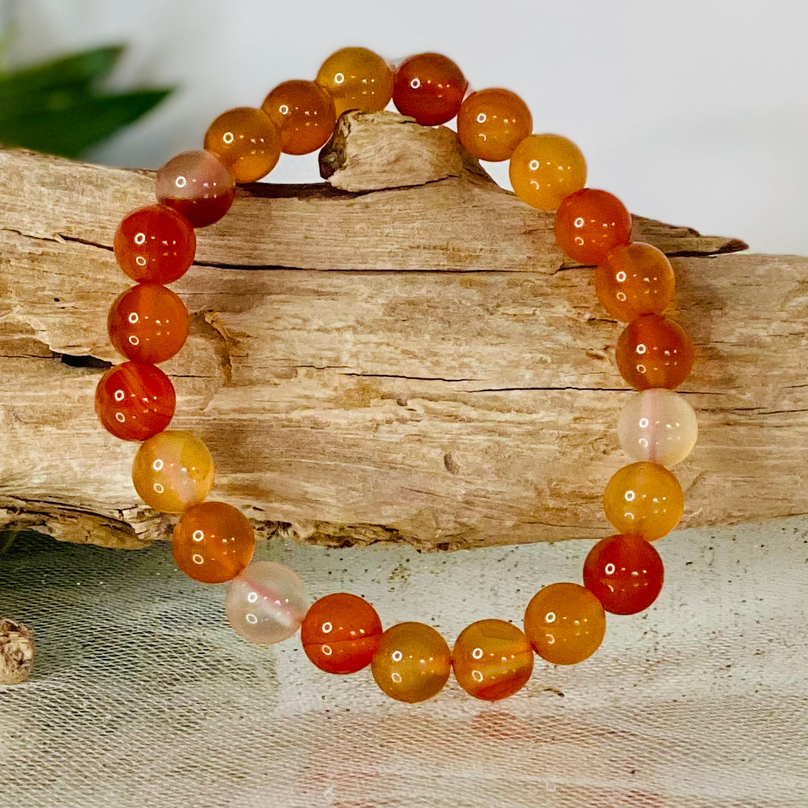 Fire Agate Crystal Stretch Bracelet - Ignite Your Inner Flame