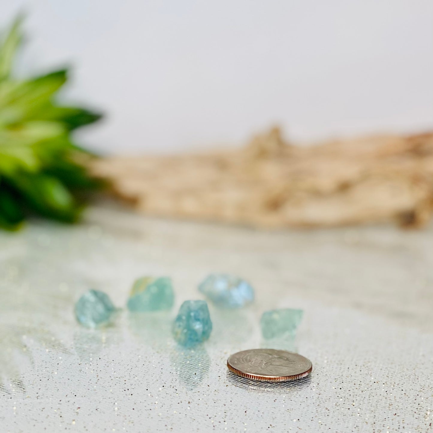 Raw Aquamarine Crystal Chunks: Tranquil Beauty from Earth's Depths