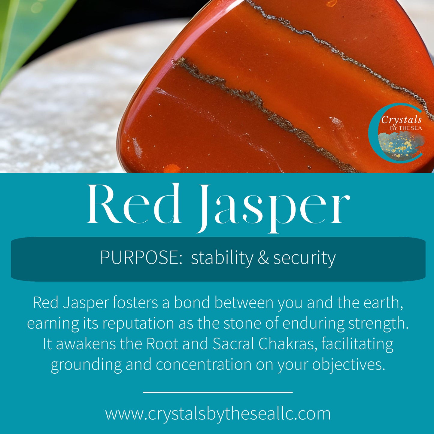 Red Jasper tumbled stone for grounding energy & dream recall!