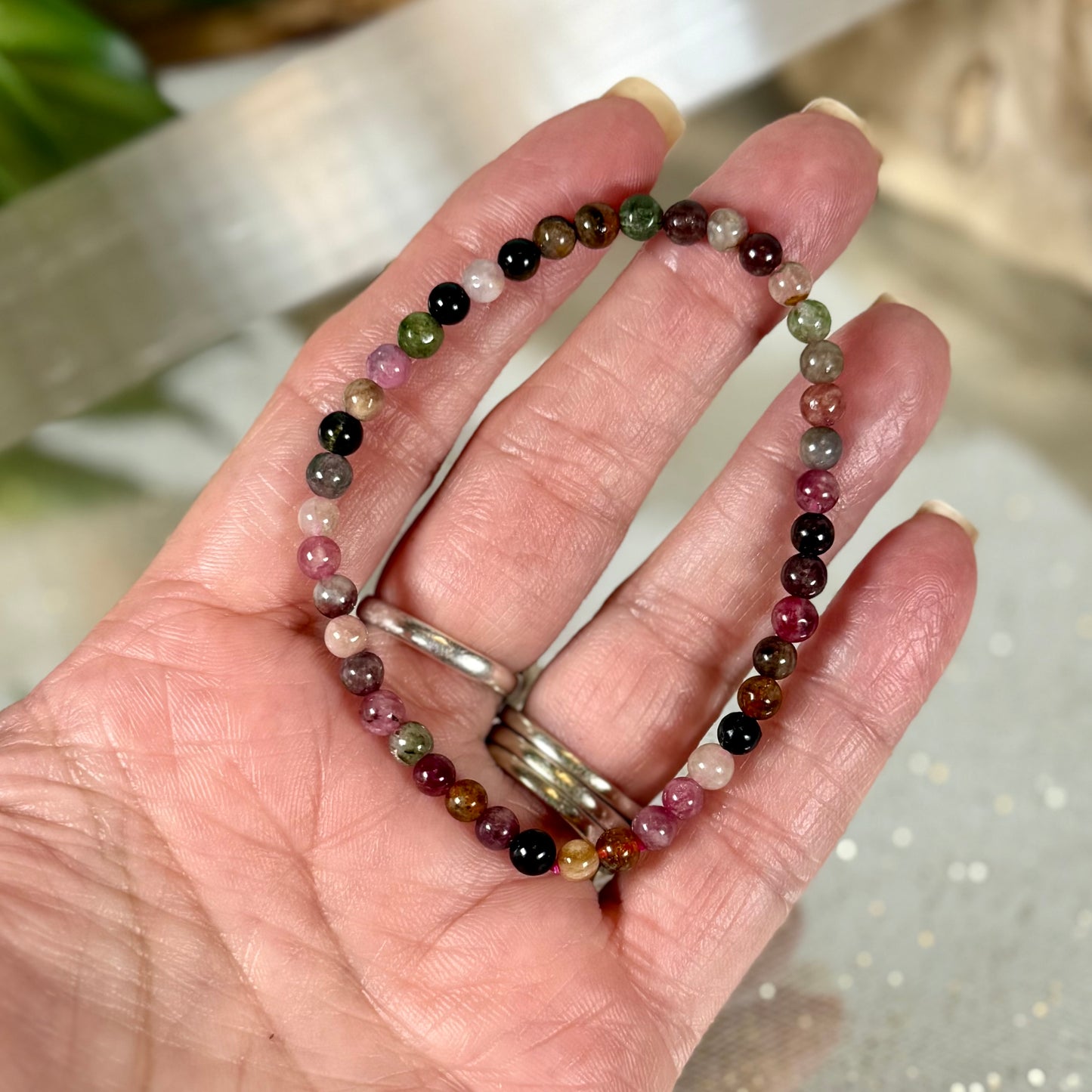 Rainbow Tourmaline Mini Boho Bracelets – 4mm - 5mm